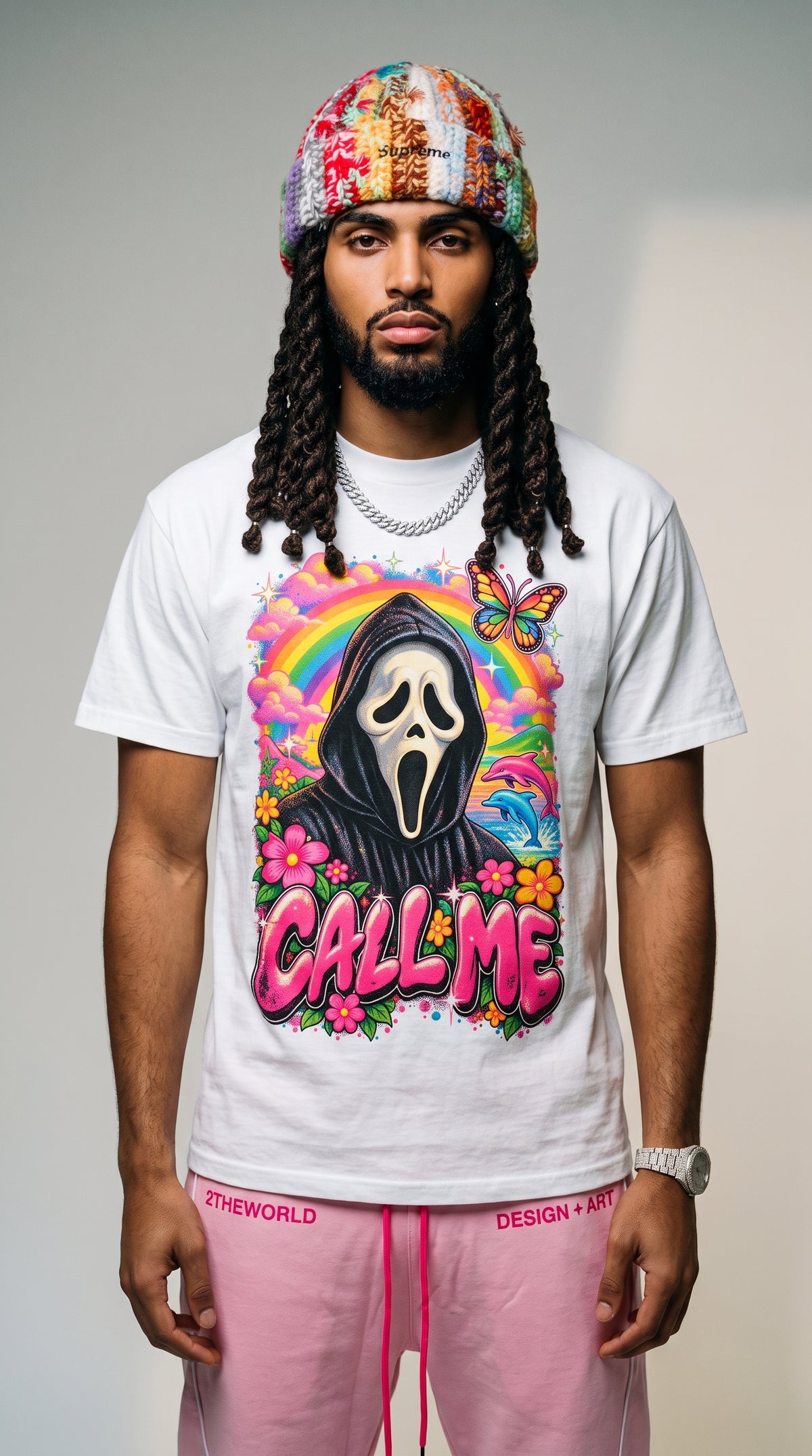 Ghostface "Call Me" adult tee