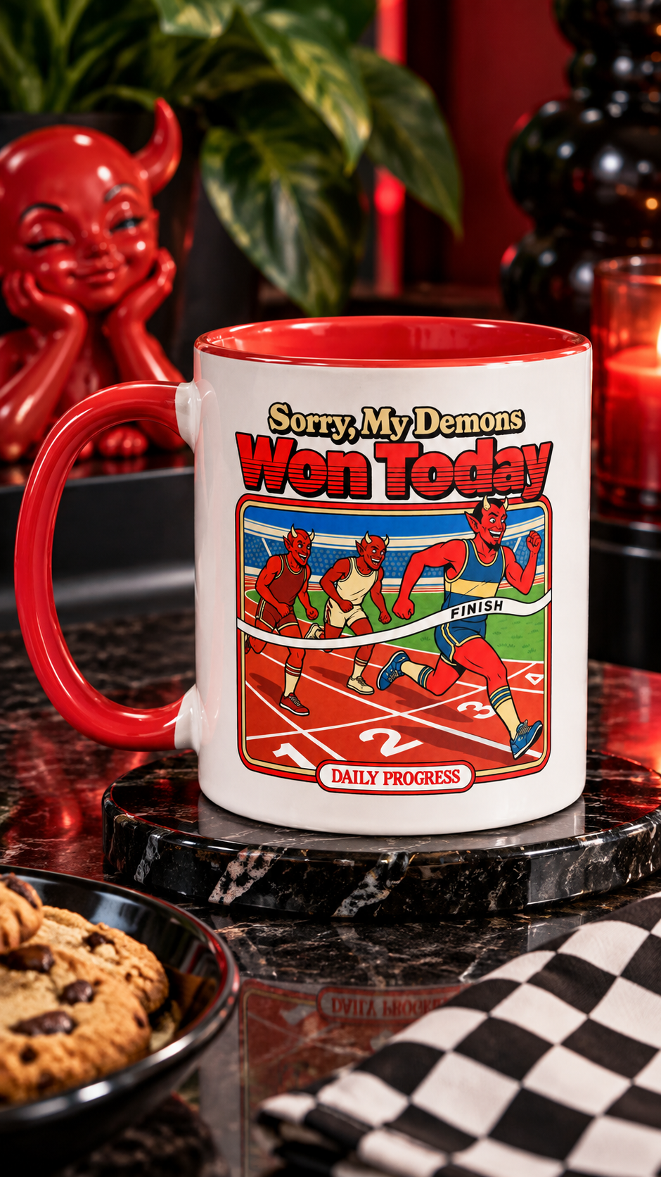 Sorry, My Demons Won Today glossy mug