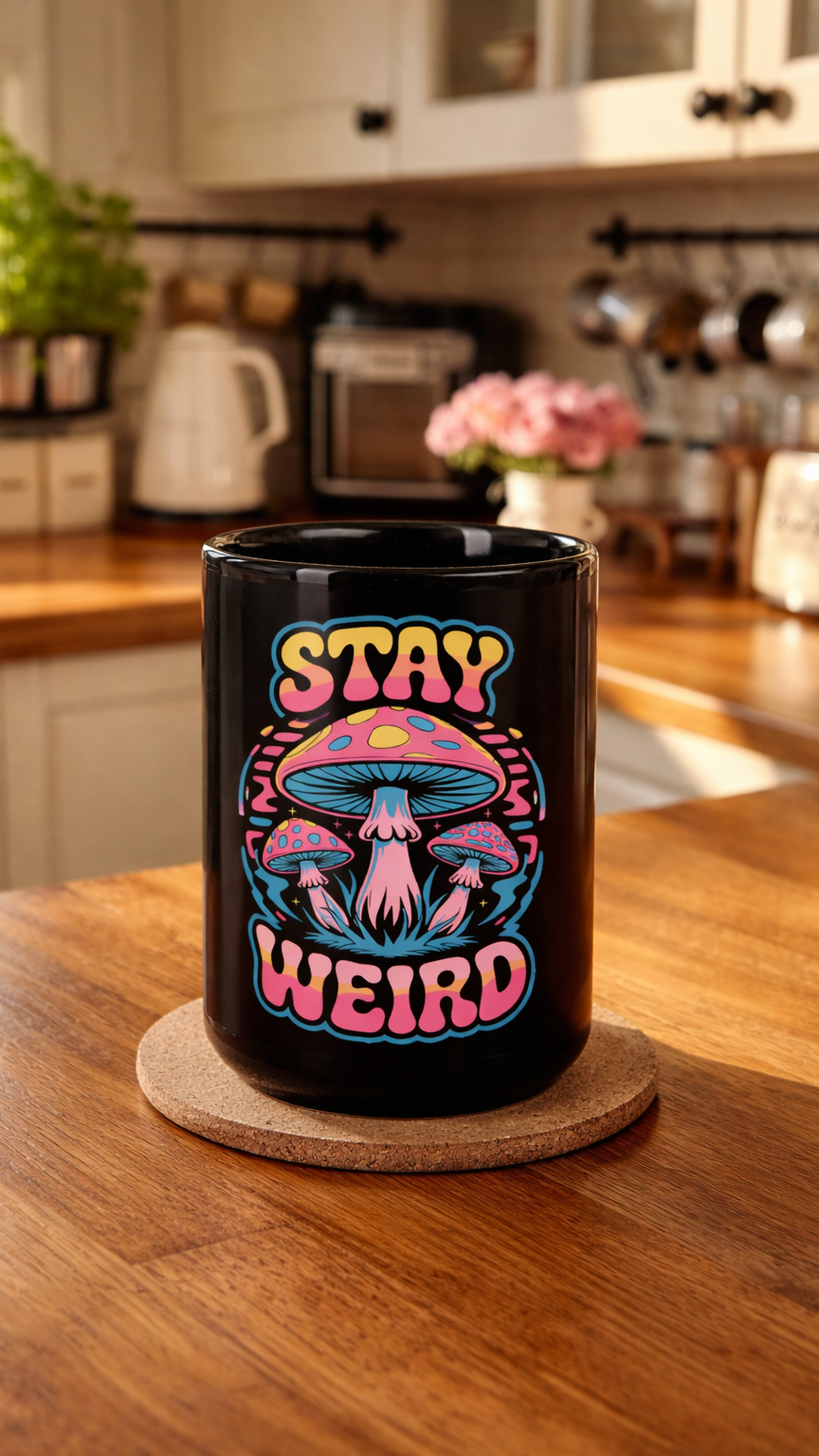Stay Weird glossy mug