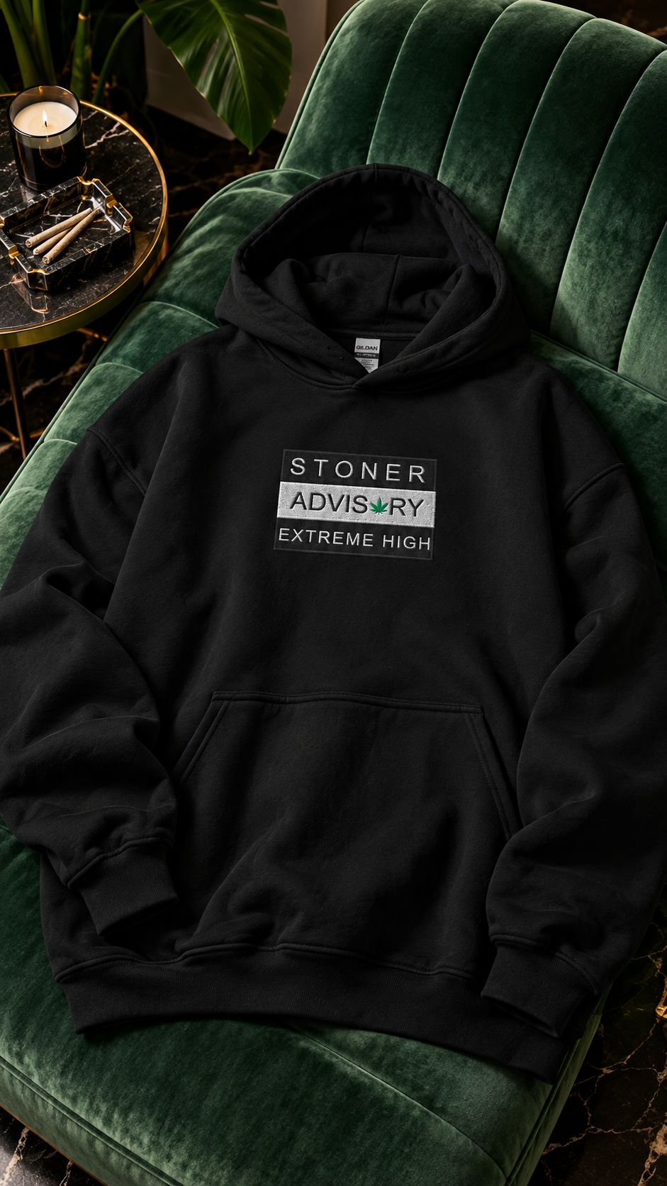 Stoner Advisory embroidered adult hoodie