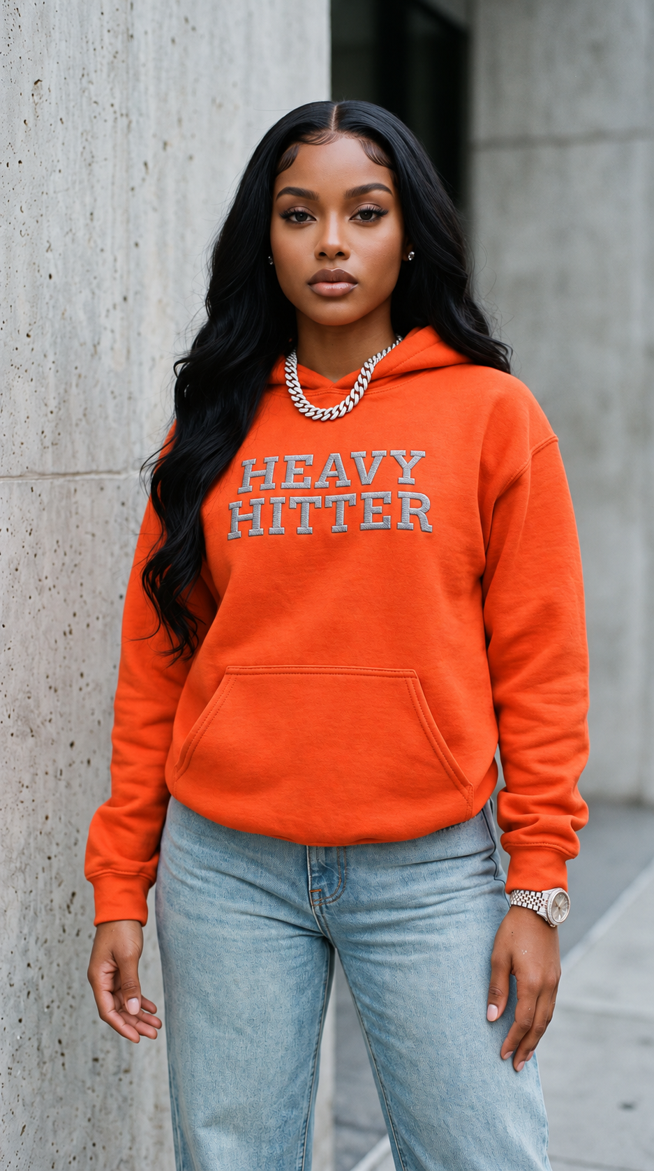 Heavy Hitter embroidered adult hoodie