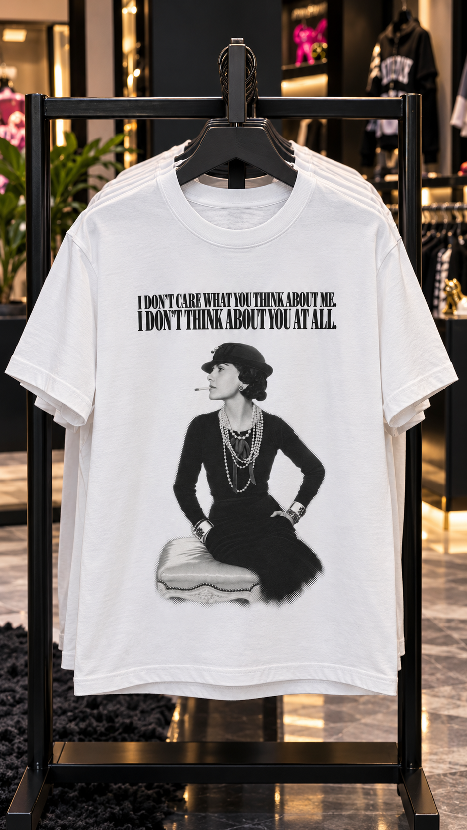 I Don't Care What You Think About Me adult tee