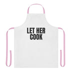 Let Her Cook pink strap apron