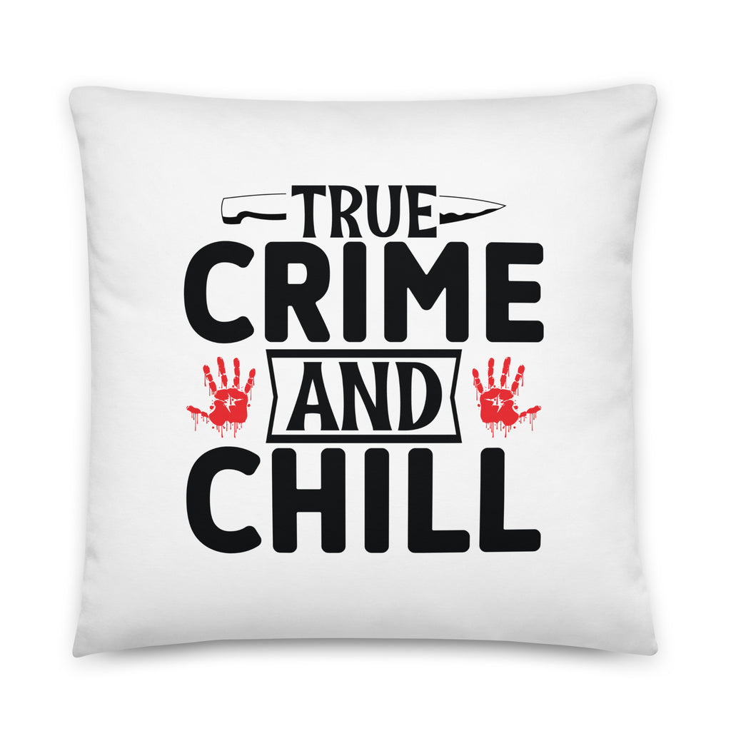 True Crime And Chill throw pillow