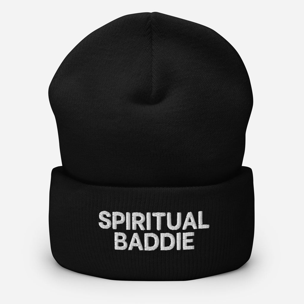 Spiritual Baddie embroidered cuffed beanie