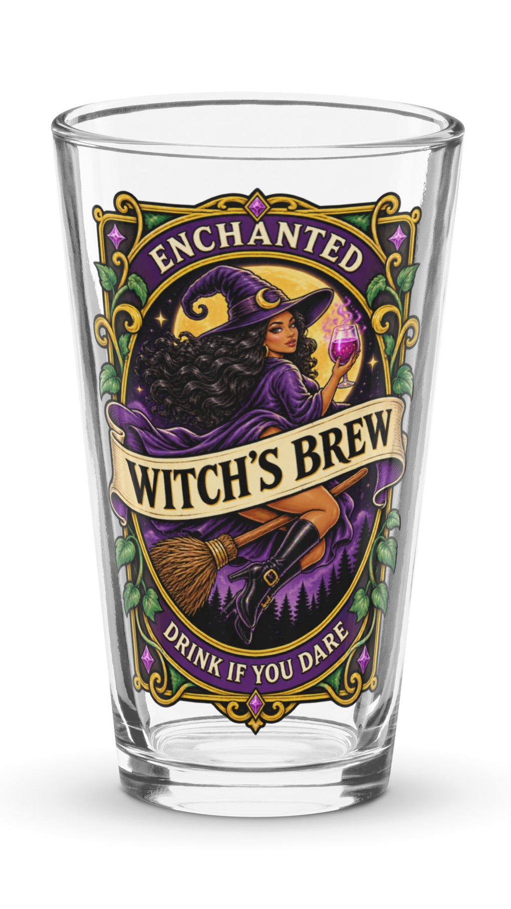 Enchanted Witch's Brew pint glass