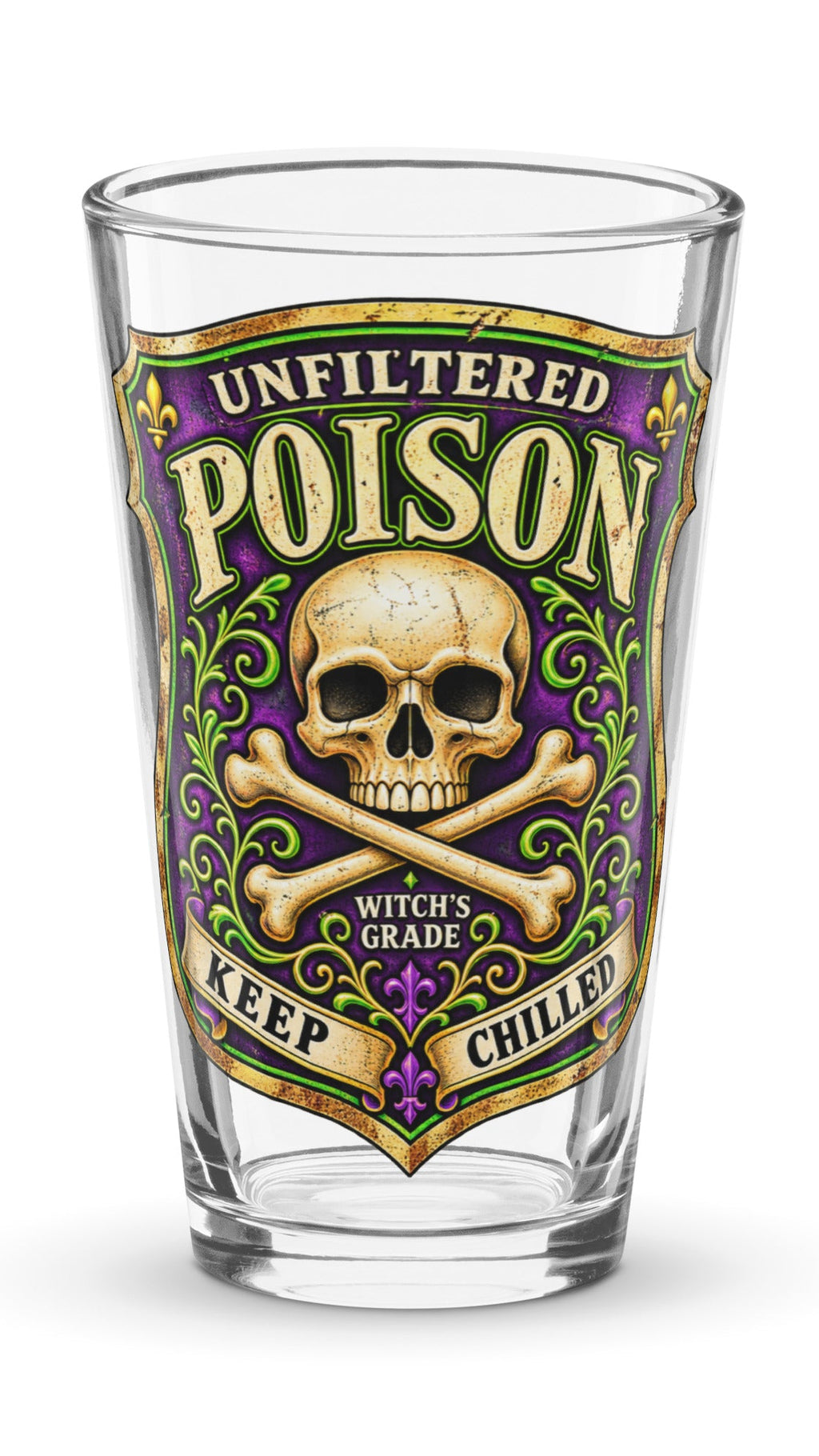 Unfiltered Poison pint glass