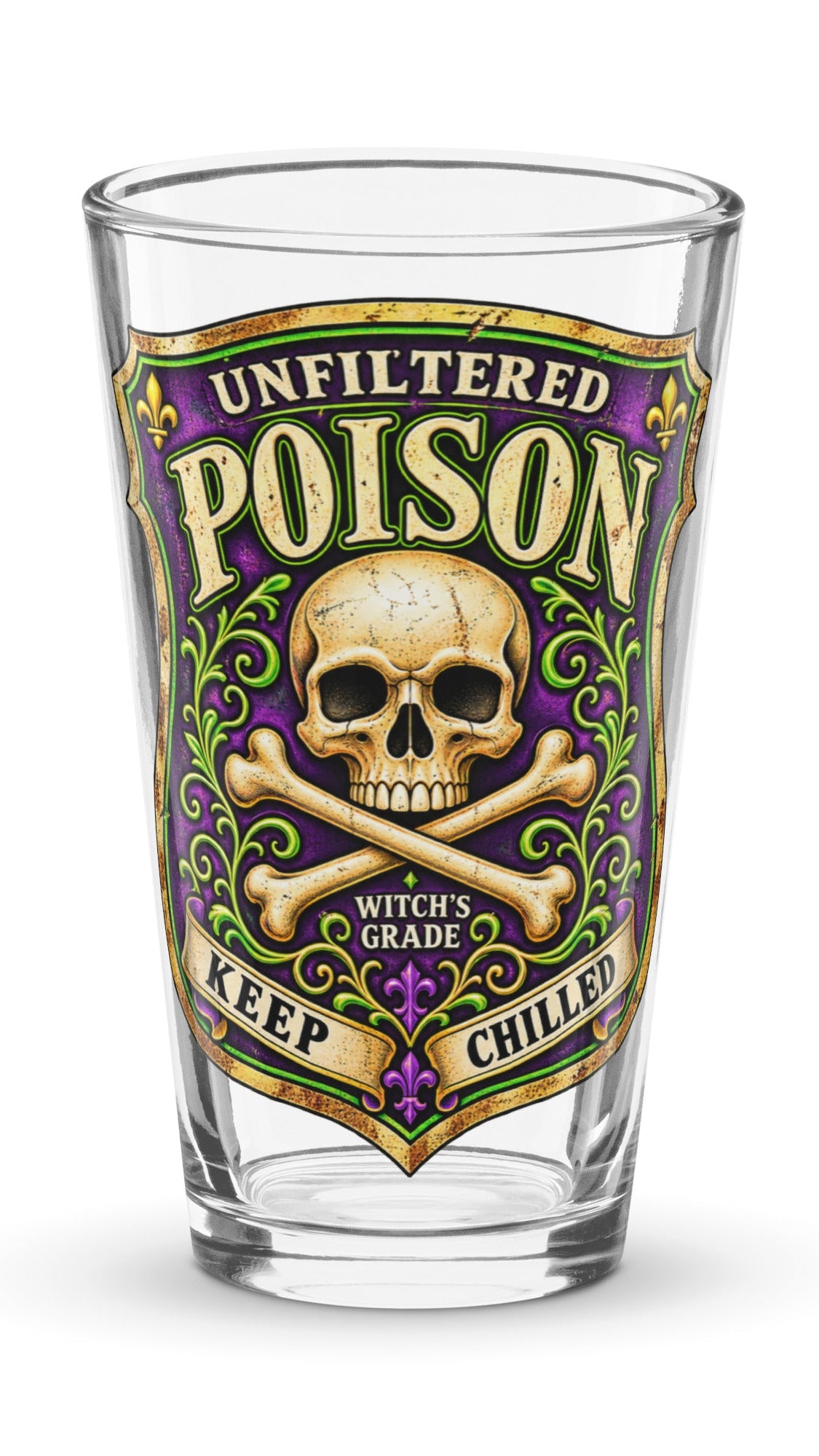 Unfiltered Poison pint glass