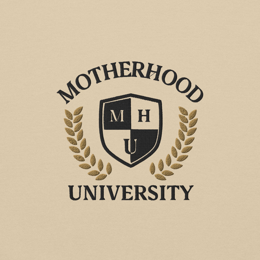 Motherhood University embroidered adult hoodie
