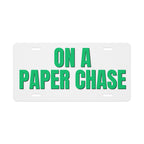On A Paper Chase vanity license plate